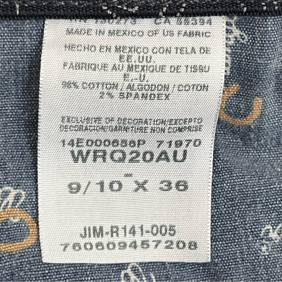 Wrangler Q Baby Jeans Size 9/10 X 36 Blue Womens Denim Boot Cut Western Cowgirl - Picture 6 of 12